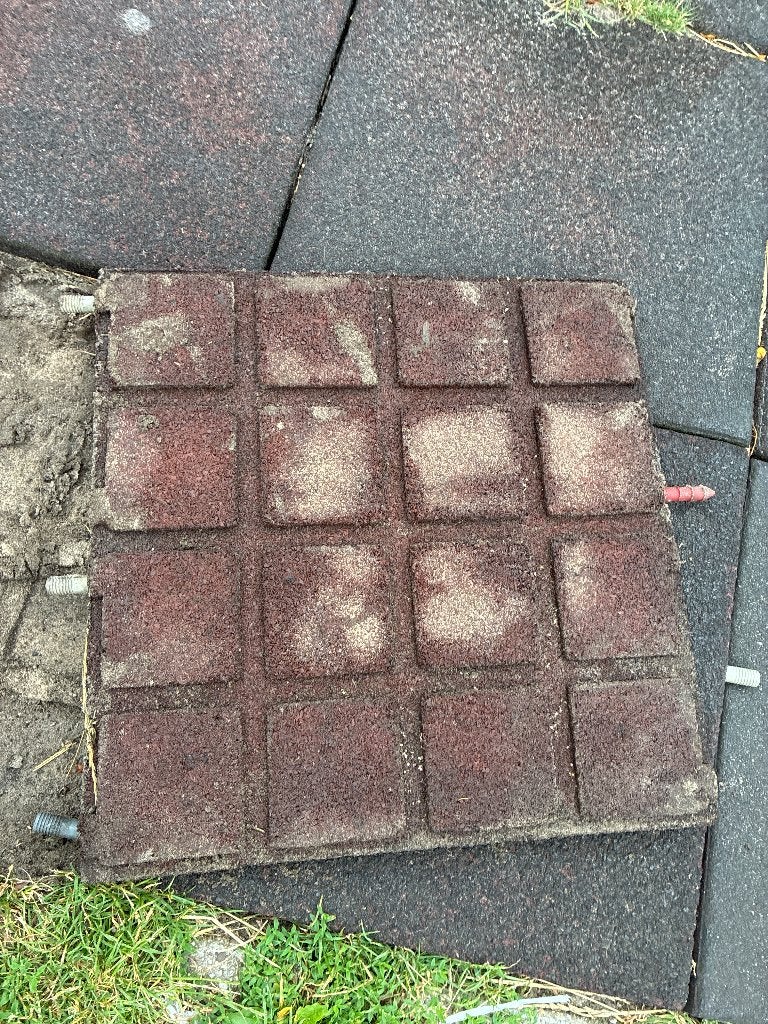 Rubber tegels, Ophalen, Gebruikt, Overige typen, Rubber