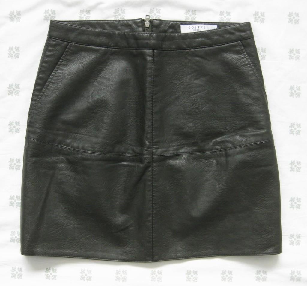 Costes rebel rok, donkergroen, faux leather, maat S, Ophalen of Verzenden, Zo goed als nieuw, Costes, Maat 36 (S)