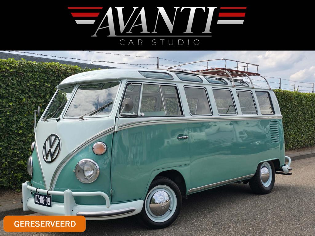 Volkswagen T1 TYPE 24 VW Microbus De Luxe Samba 50 PK OPEN P, Auto's, Oldtimers, Bedrijf, Te koop, Open dak, Panoramadak, Trekhaak