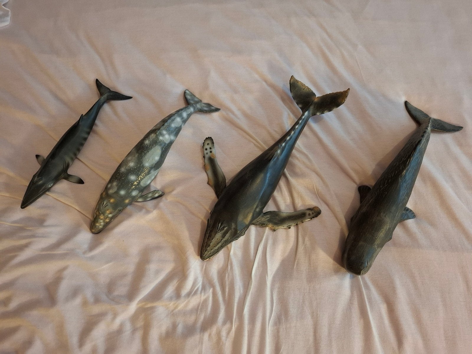 4 grote Schleich walvissen, Ophalen, Gebruikt