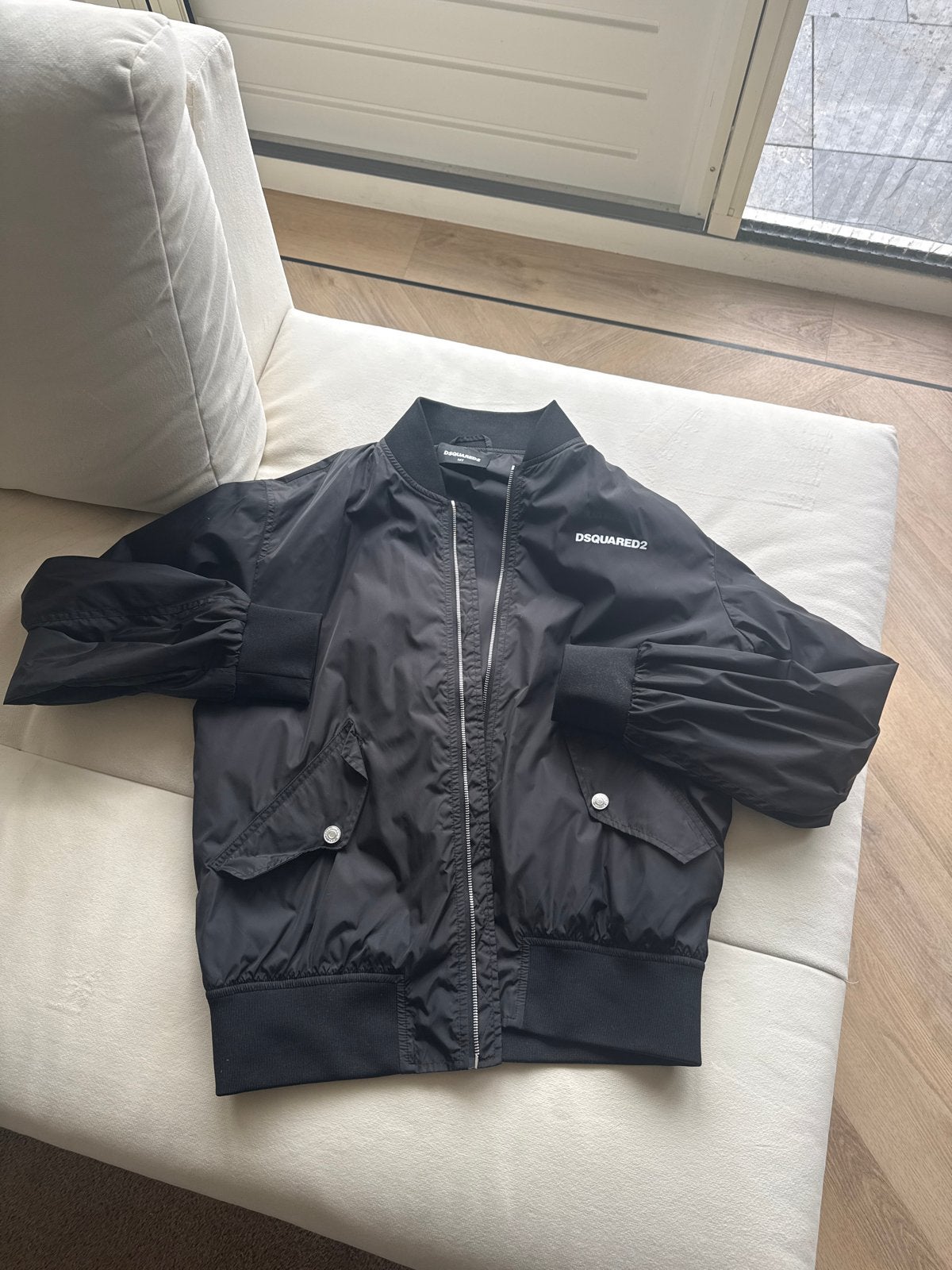 Dsquared2 Bomberjack Zwart - Zo goed als nieuw, Ophalen of Verzenden, Zo goed als nieuw, Jongen, Jas