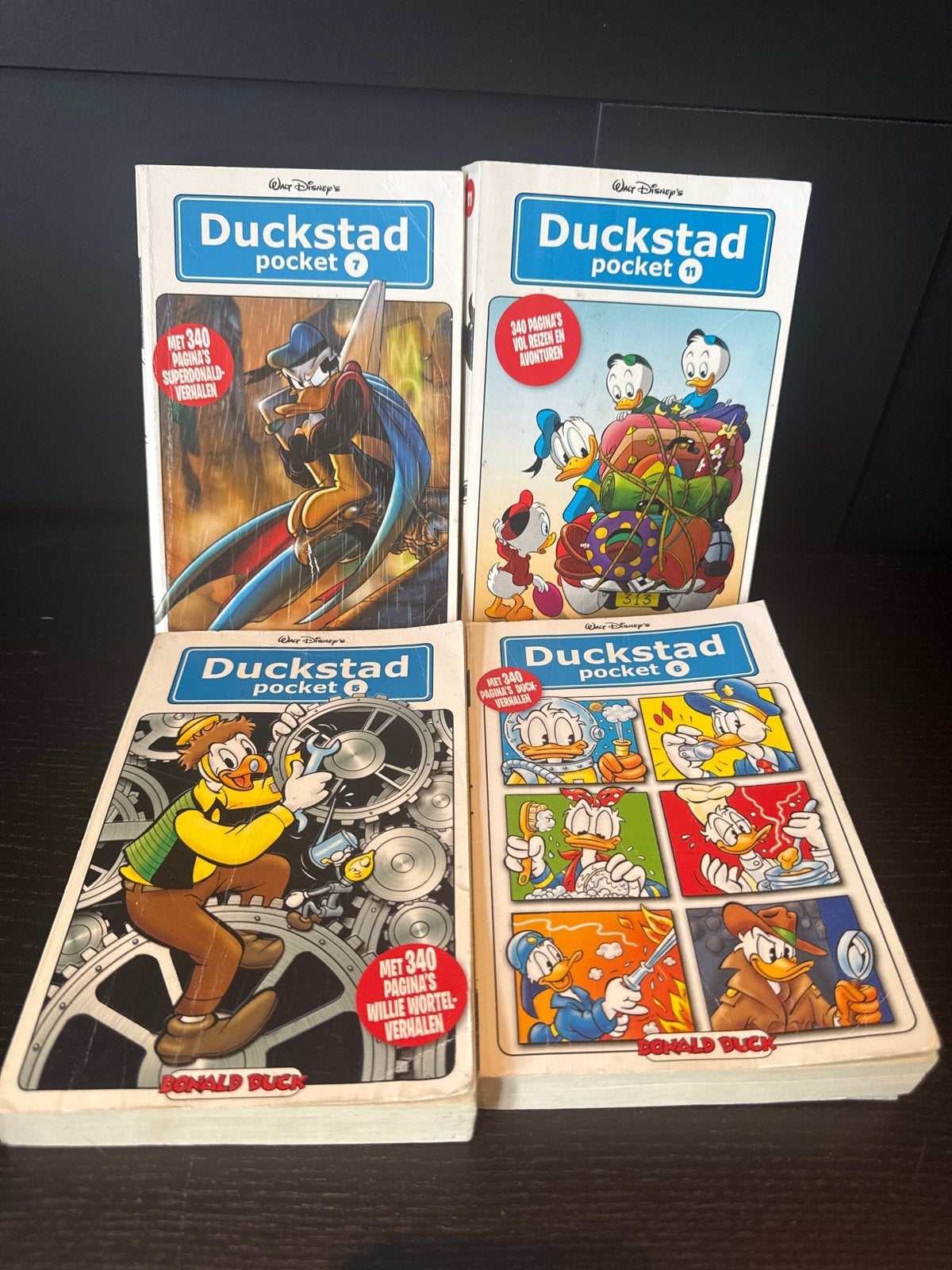 Donald Duck Duckstad Pocket 5, 6, 7 en 11, Meerdere stripboeken, Ophalen of Verzenden, Gelezen