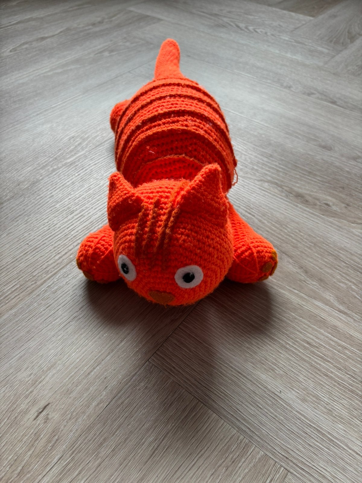 Gehaakte Dikkie Dik, Kinderen en Baby's, Ophalen, Oranje, Gebruikt, Handgemaakt