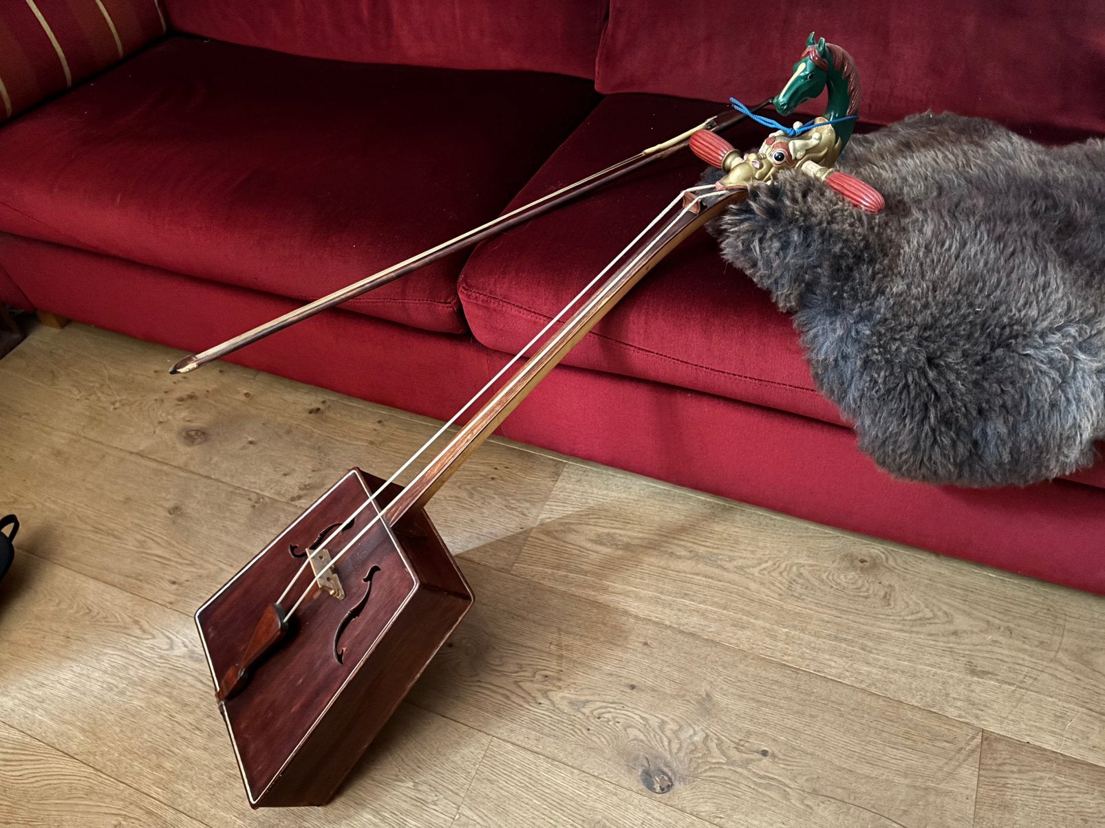 Te koop handgebouwde Morin Khuur, Ophalen of Verzenden, Zo goed als nieuw, Overige typen