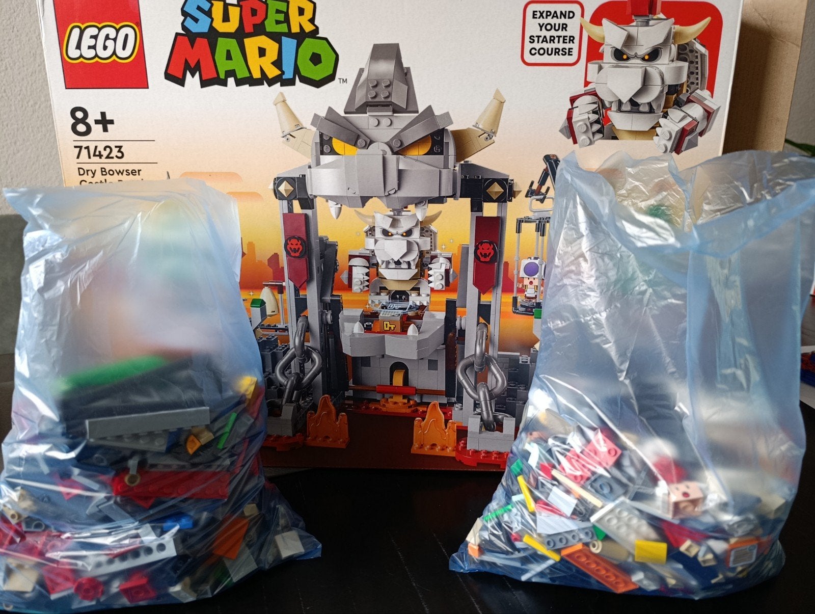 Lego Super Mario: Bowser Kasteel en Mario Starter Set, Kinderen en Baby's, Speelgoed | Duplo en Lego, Gebruikt, Lego, Complete set