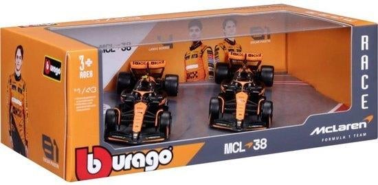 39690: McLaren MCL38 set - Norris/Piastri - Miami GP 2024, Hobby en Vrije tijd, Modelauto's | 1:43, Nieuw, Auto, Overige merken