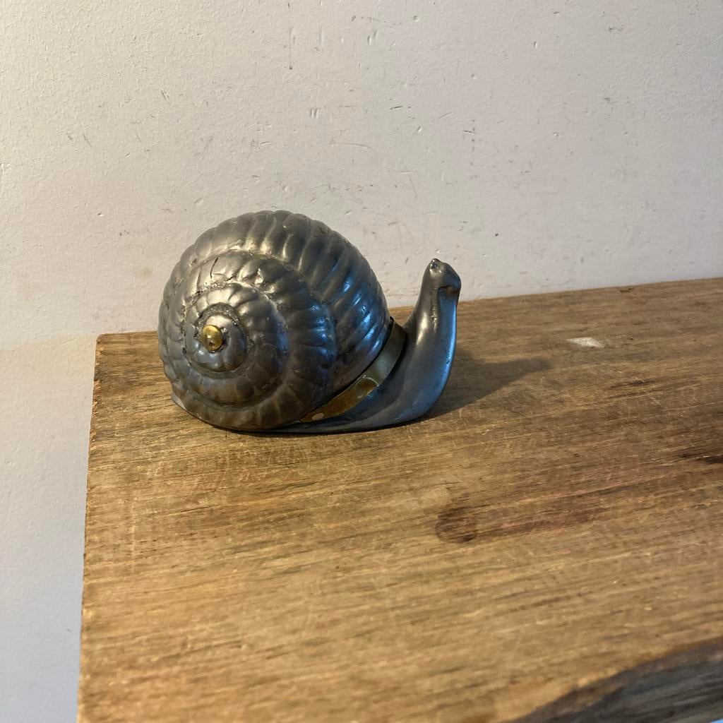 Vintage Tinnen Slak Opbergbakje - Decoratief en Functioneel, Ophalen of Verzenden