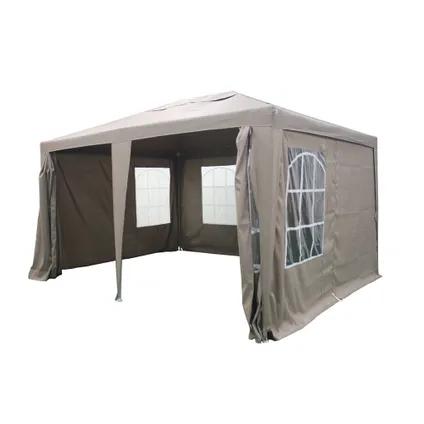 Partytent praxis central park taupe 3x4m, Tuin en Terras, Partytenten, Ophalen, Gebruikt, Opvouwbaar, Partytent