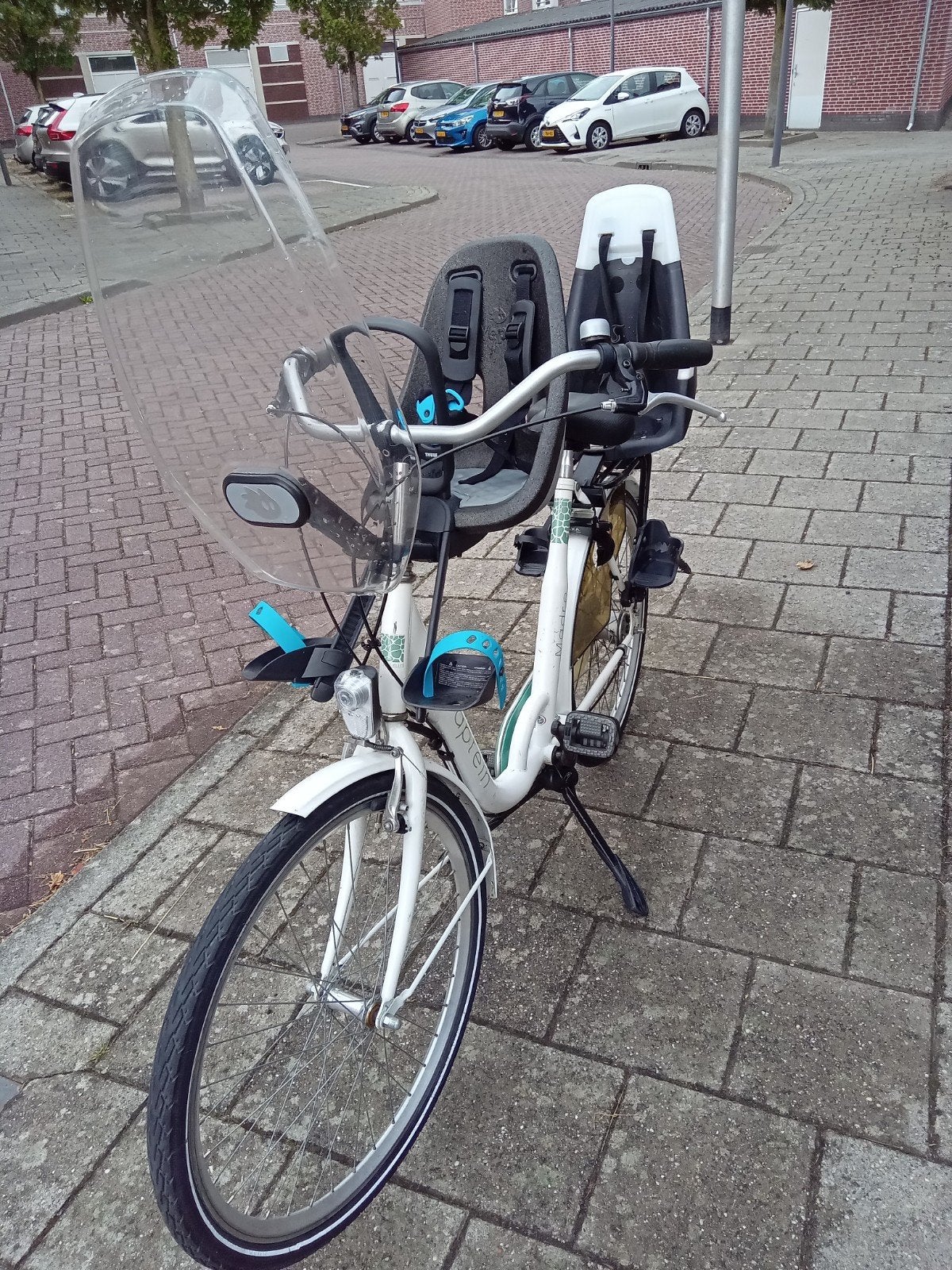 Mamafiets Kaptein Madre met Thule Yepp en Bobike zitjes, Ophalen