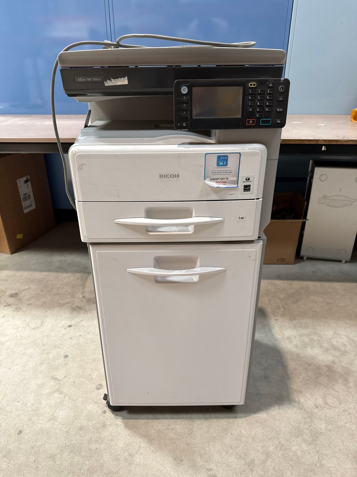 Ricoh Aficio MP301sp A4 printer/kopieerapparaat, z.g.a.n., Kopieren, All-in-one, Ophalen of Verzenden, Zo goed als nieuw