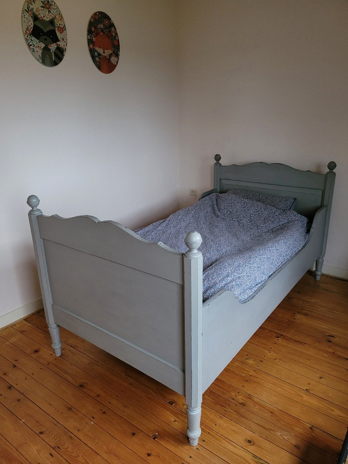 Vintage Frans prinsessenbed 95x180 cm met matras, Huis en Inrichting, Ophalen, Gebruikt, 90 cm, Eenpersoons