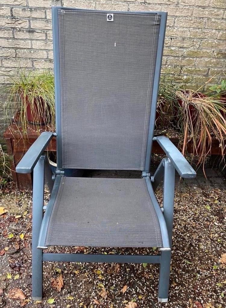 Le Sud tuinstoel, verstelbaar, Tuin en Terras, Ophalen, Gebruikt, Aluminium, Verstelbaar
