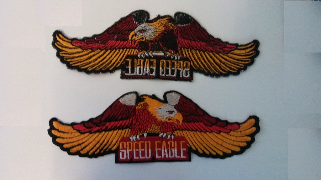 Speed Eagle adelaar vogel biker patch embleem kleding logo, Ophalen of Verzenden, Nieuw