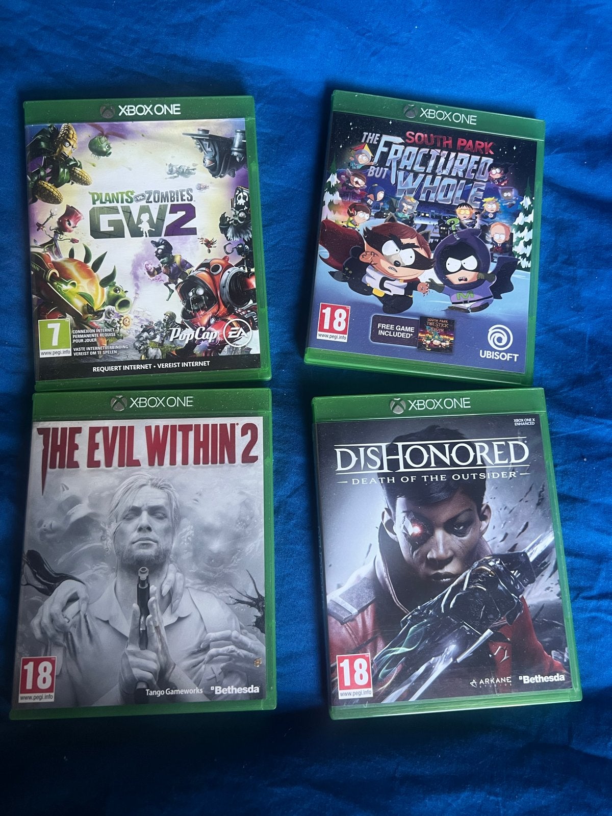 Xbox One Games: Plants vs. Zombies, South Park, Evil Within, Gebruikt, Vanaf 18 jaar, Overige genres, 1 speler