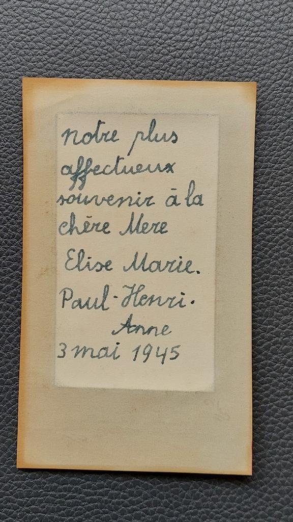 Bidprentje geschreven 3 mei 1945, Verzamelen, Bidprentjes en Rouwkaarten, Ophalen of Verzenden, Bidprentje
