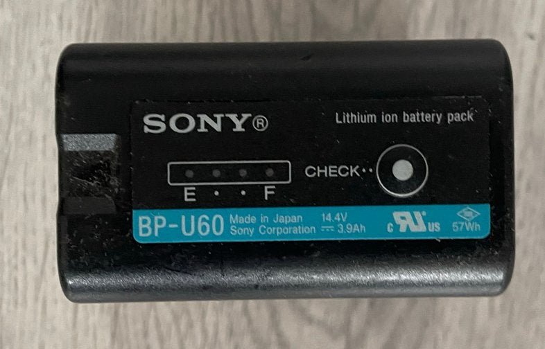 Sony BP-U60 Lithium-ion batterij ORIGINEEL, Ophalen of Verzenden, Gebruikt, Oplaadbaar