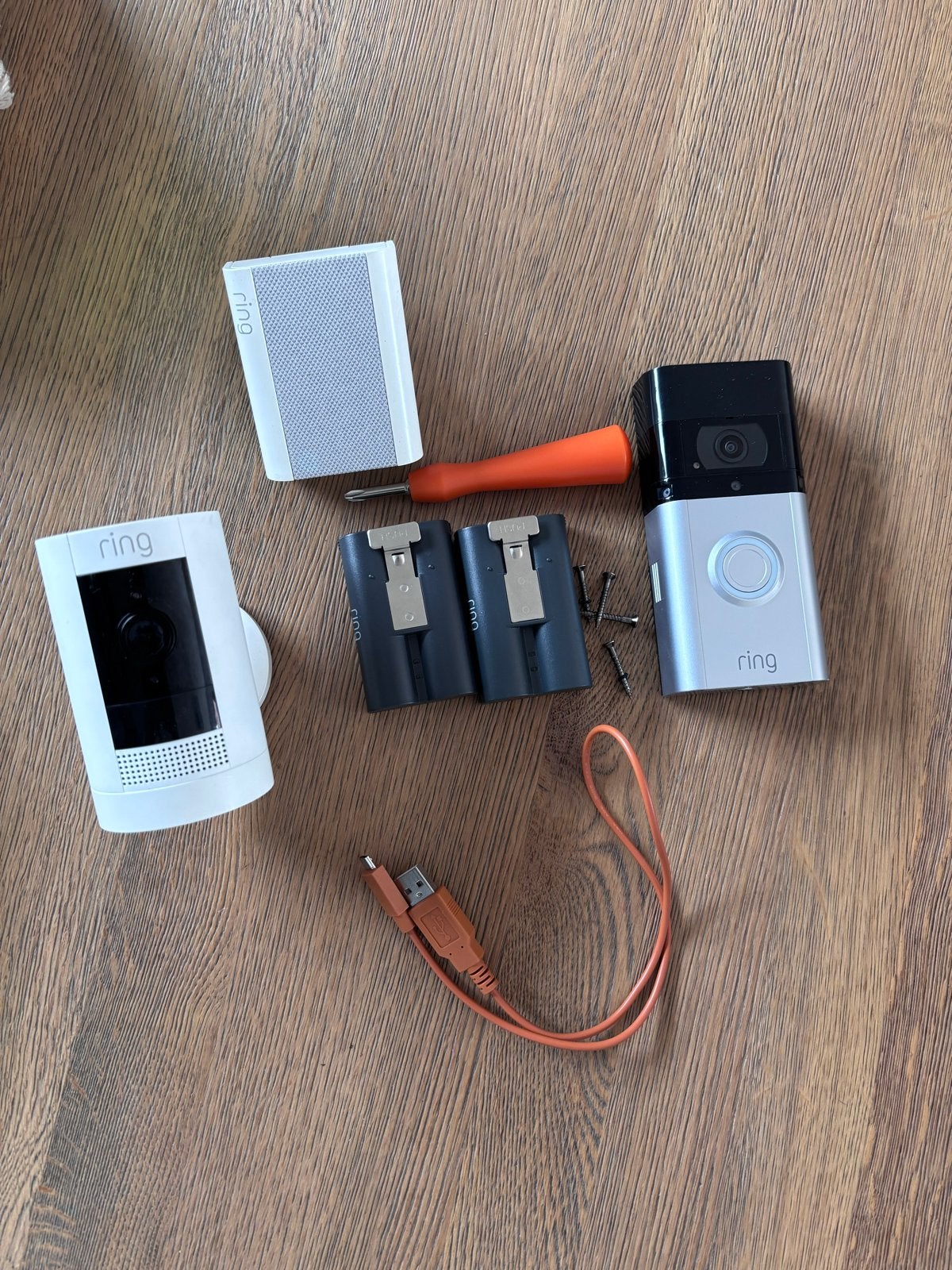 Ring Video Deurbel 3 Plus met Chime en Ring Stick up, Ophalen of Verzenden, Gebruikt, Buitencamera