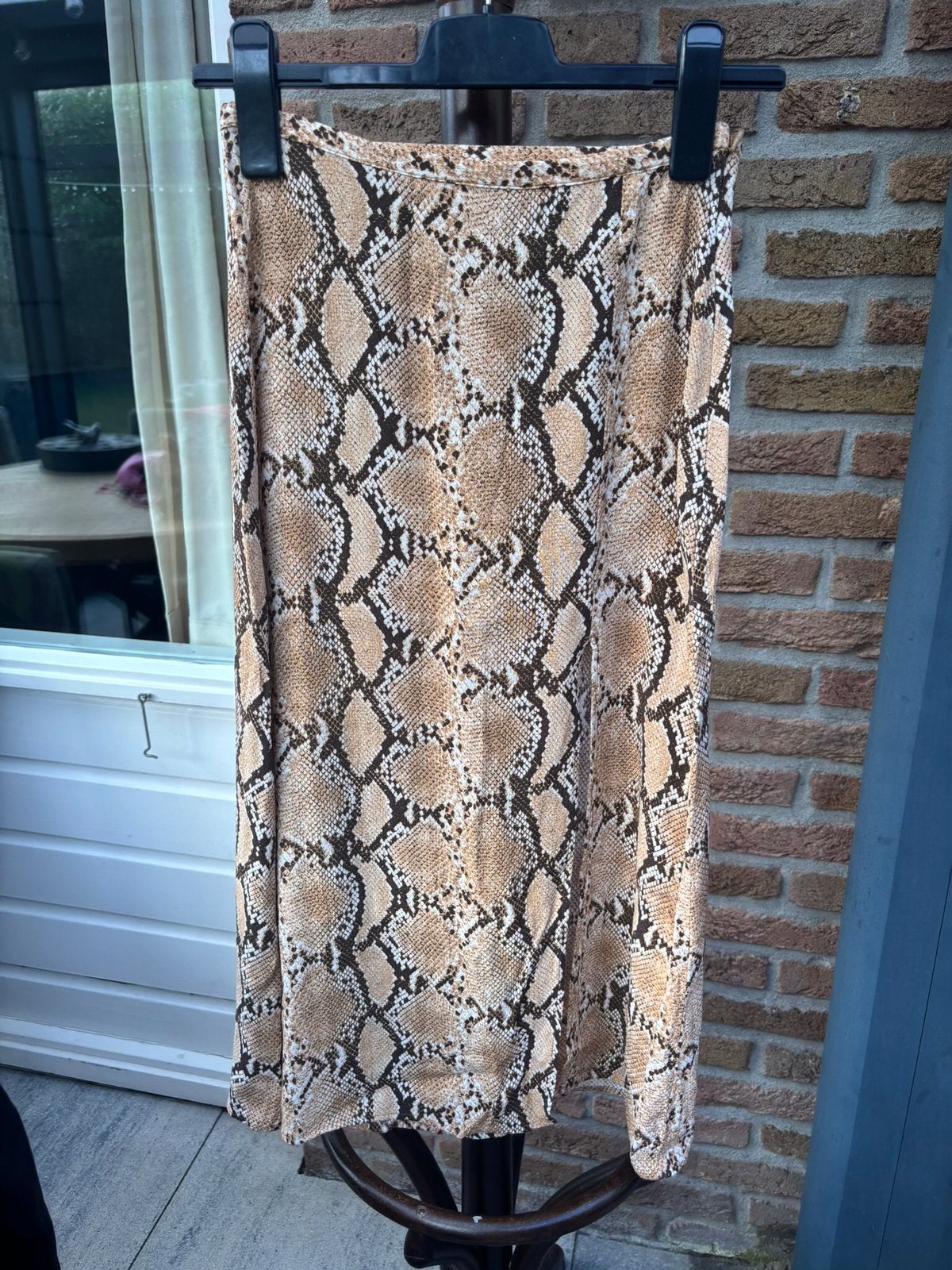 Midi rok H&M maat 34, Beige, Ophalen of Verzenden, Zo goed als nieuw, Maat 34 (XS) of kleiner
