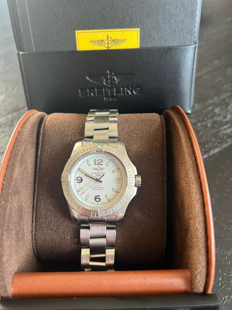 Breitling colt 36, Ophalen of Verzenden, Zo goed als nieuw, Staal, Overige merken