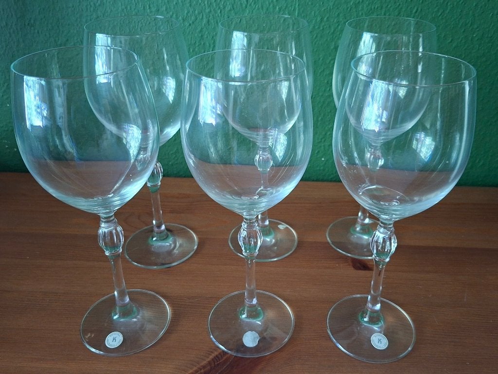 6 wijnglazen Kisslinger kristal, Ophalen