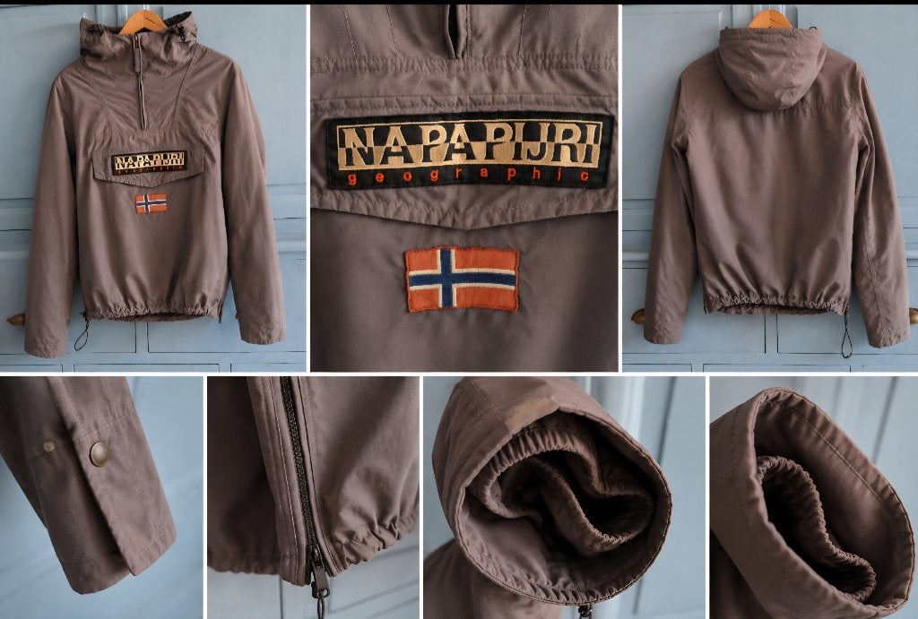 Napapijri Geographic maat L gebruikt, Maat 52/54 (L), Ophalen of Verzenden, Napapijri, Grijs