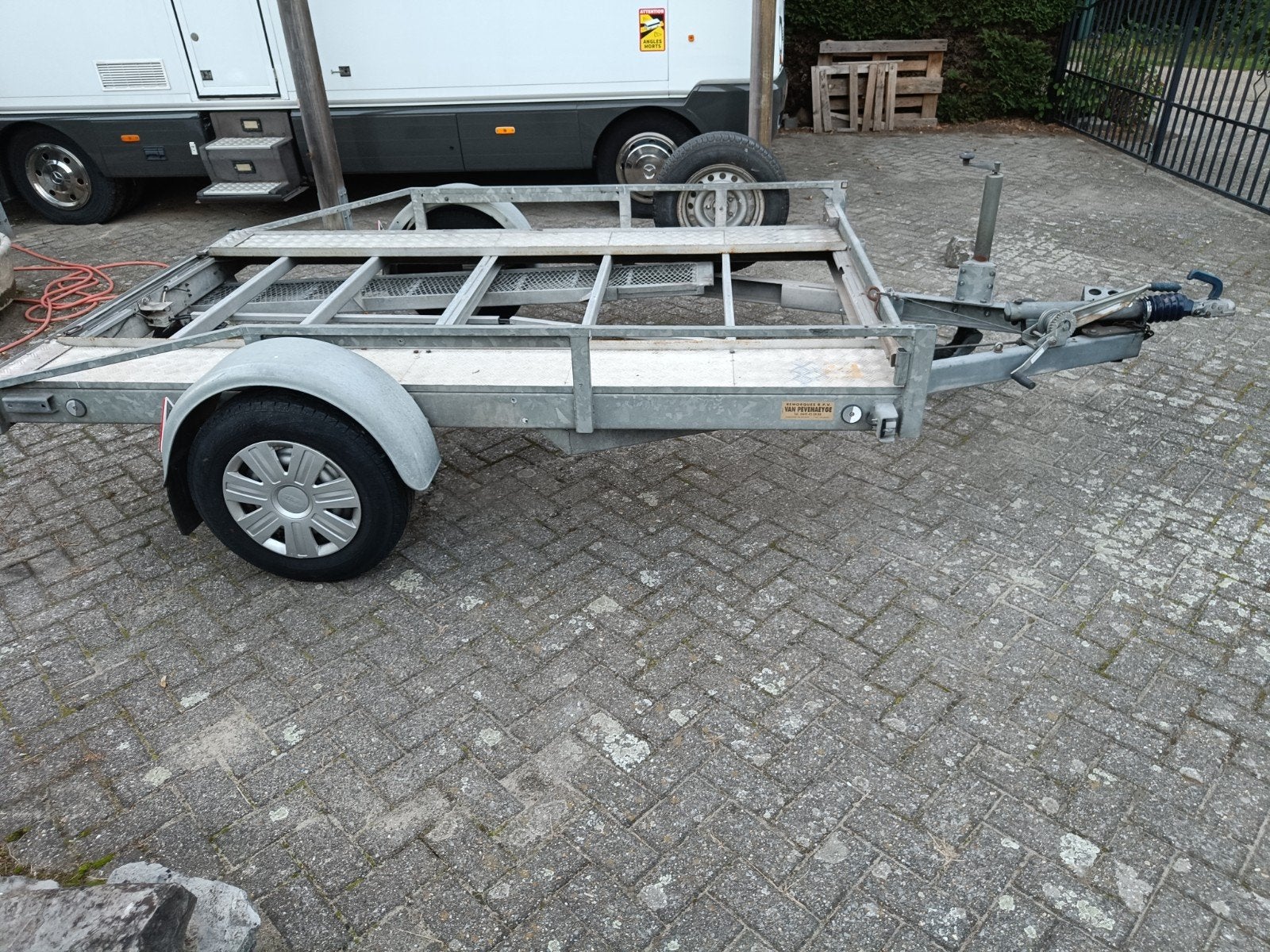 Enkelas autotransporter 1300kg  – Ideaal voor Smart/Fiat 500, Auto diversen, Ophalen