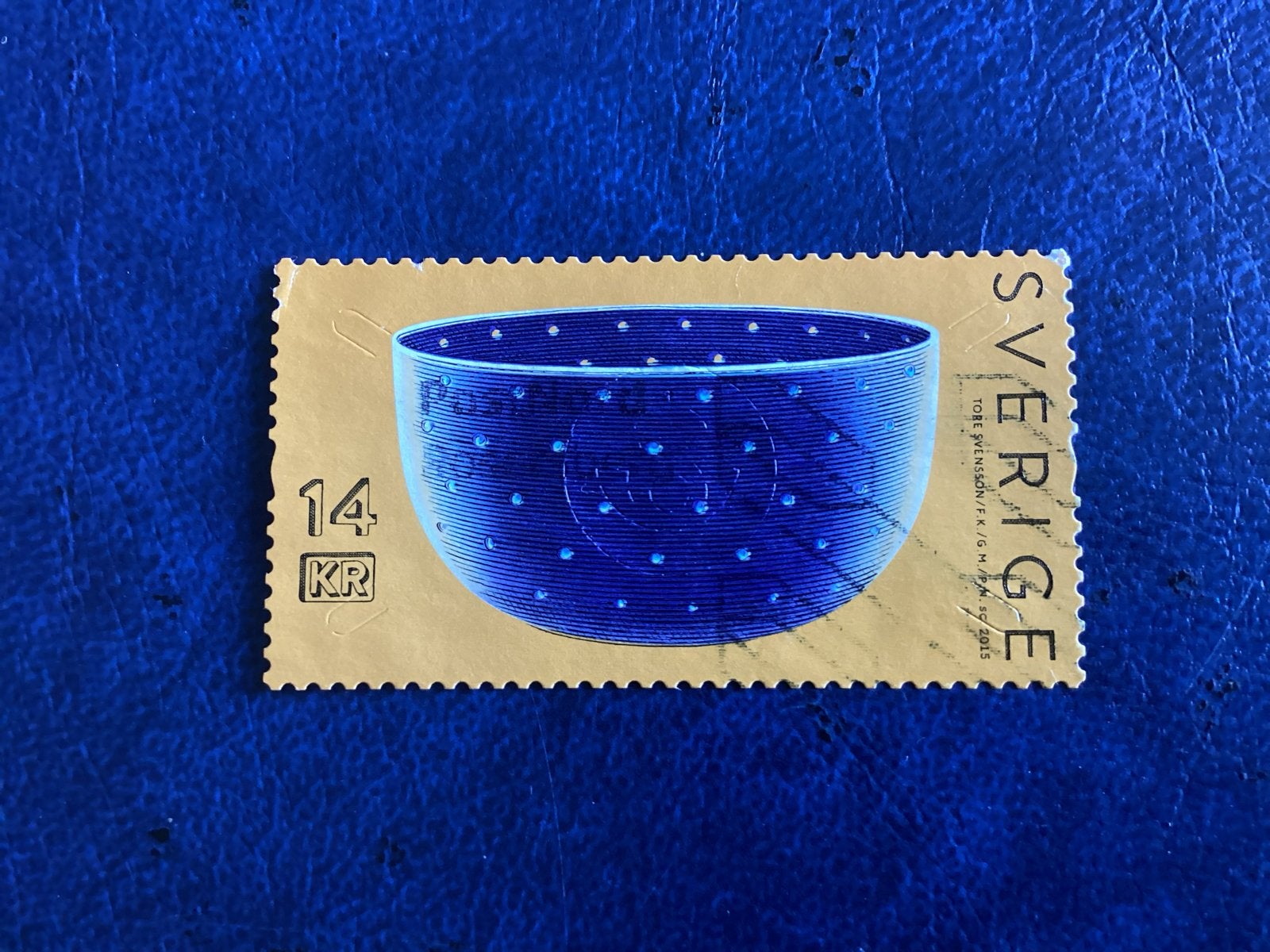 Zweden 2015- Mi.3086-14 KR - Blauwe kom, Verzenden, Zweden, Gestempeld