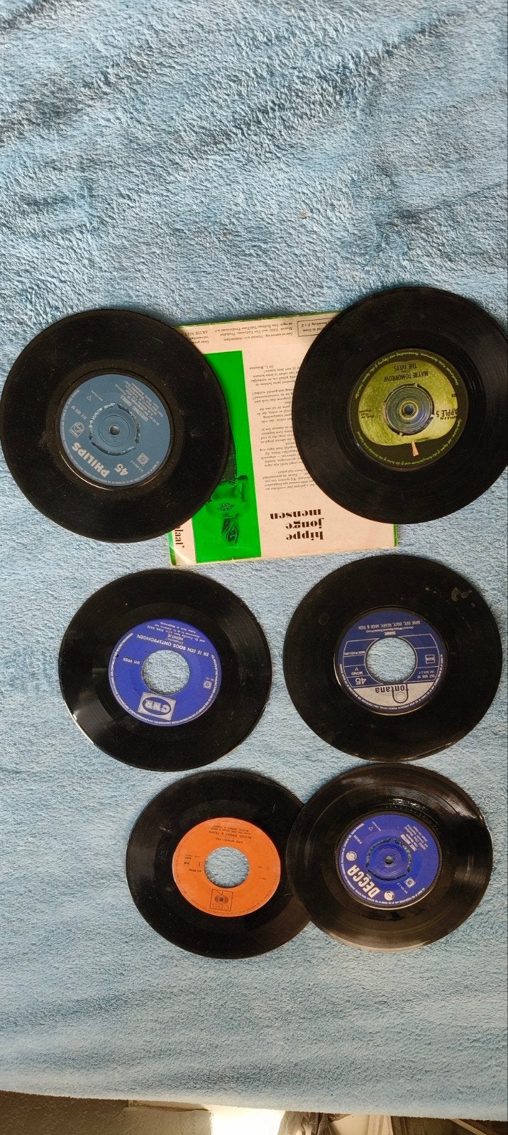 Partij van 7 Gebruikte Singles - Diverse Artiesten flexidisk, Gebruikt, 7 inch, Single, Ophalen of Verzenden