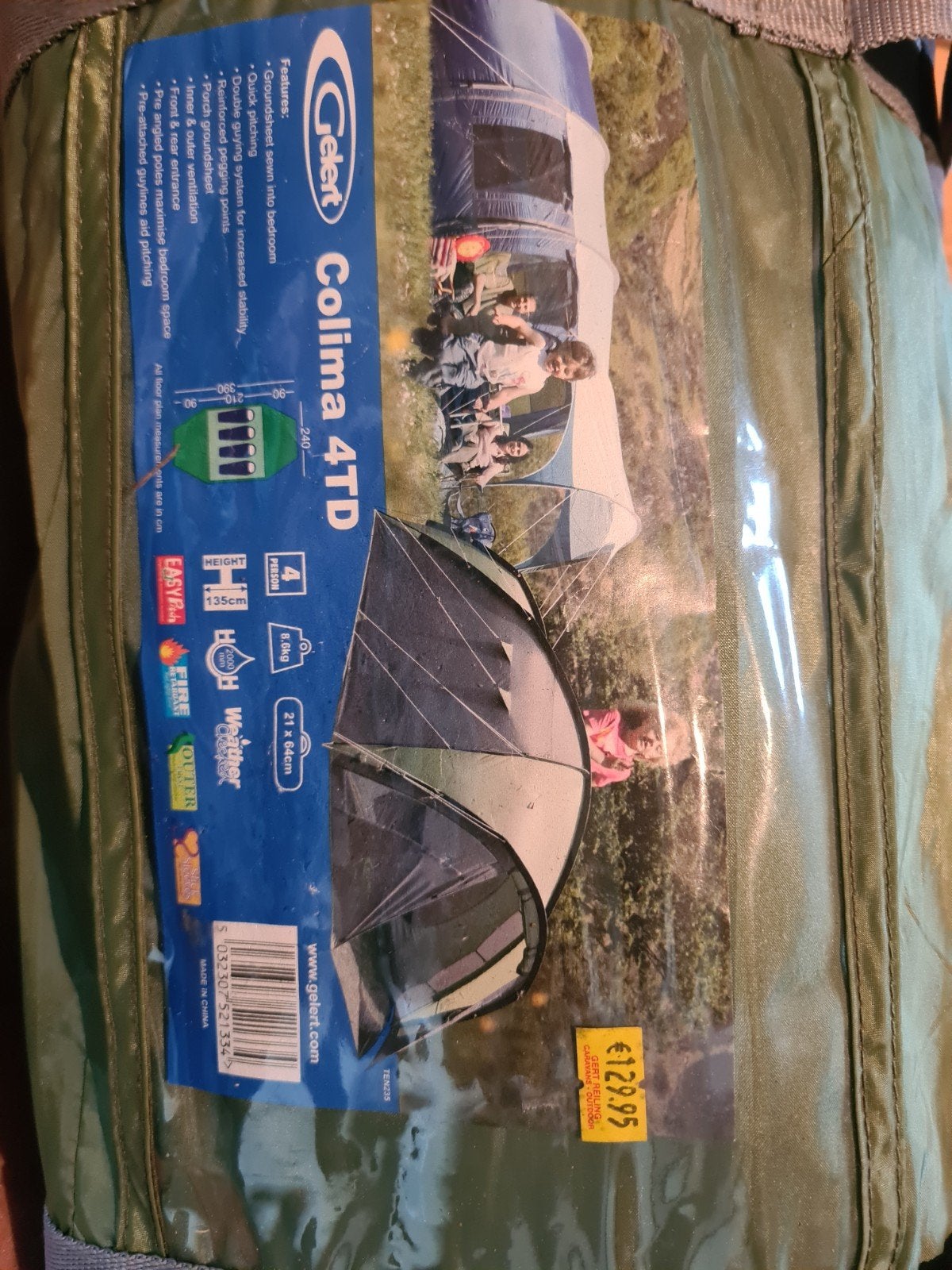Vier persoons tent., Caravans en Kamperen, Tenten, Ophalen of Verzenden, Zo goed als nieuw, Tot en met 4