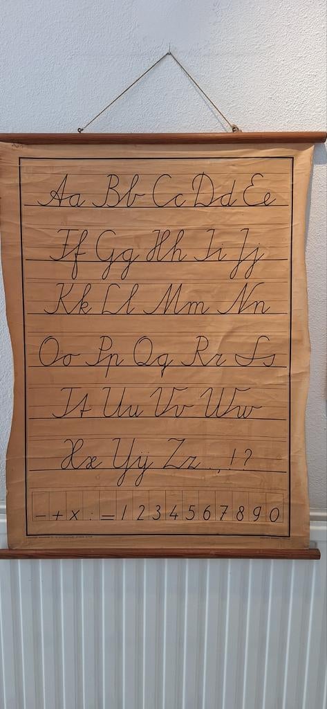 Antieke Letterplaat Schrijfmethode "Steeds Beter", Ophalen