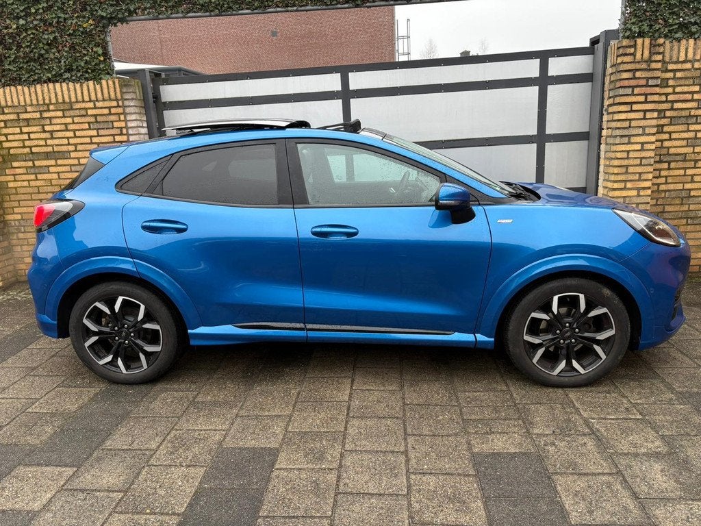 Ford Puma 1.0 EcoBoost Hybrid ST-Line, Auto's, Ford, Voorwielaandrijving, Zwart, Automatische klimaatregeling, Blauw