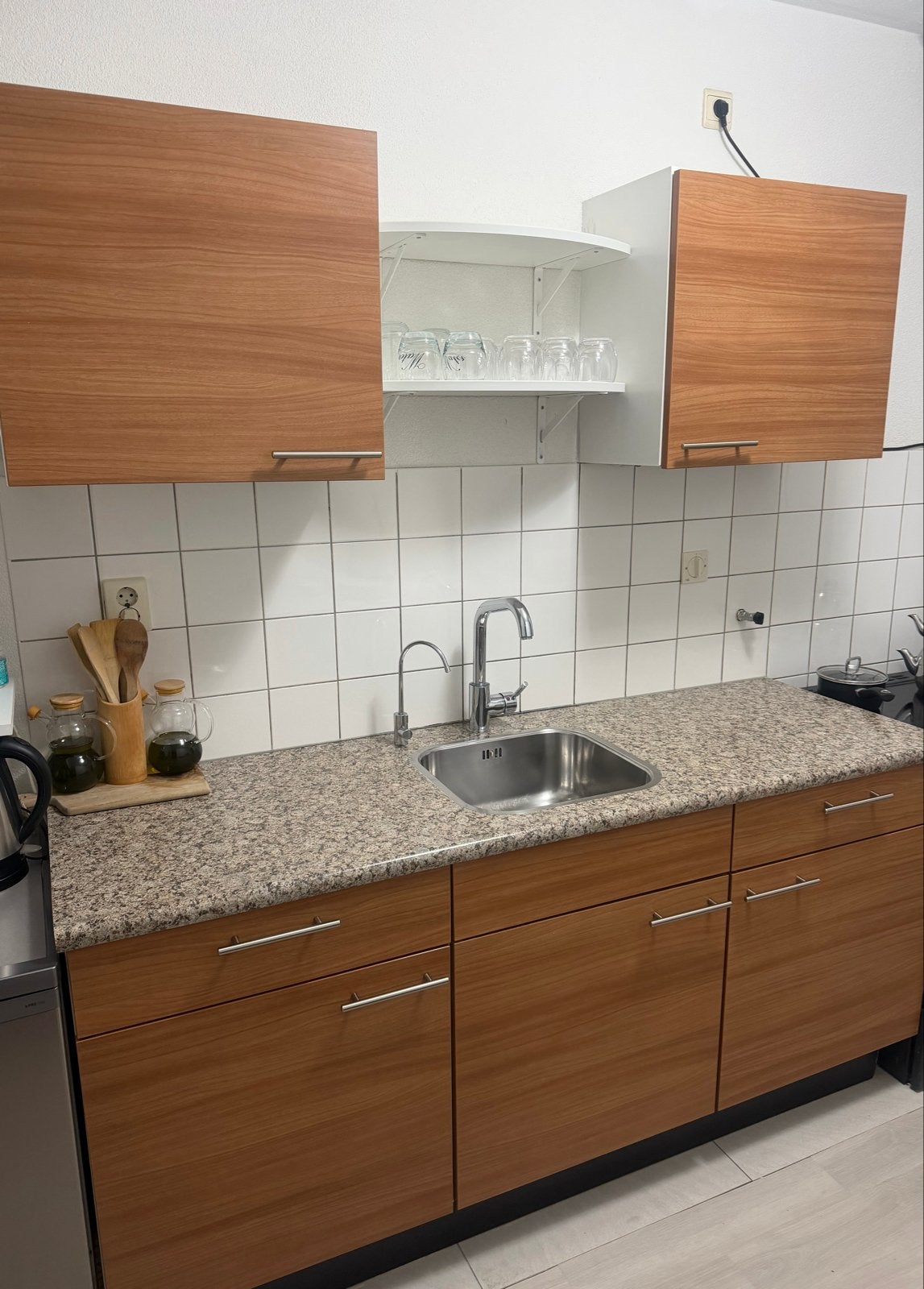 Complete Keuken met Boven- en Onderkasten, Ophalen, Gebruikt, Overige materialen, Bruin