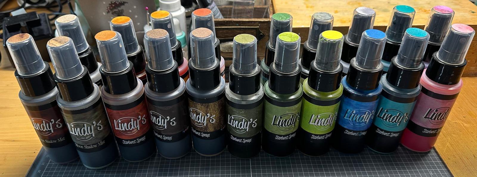 Lindy’s Stamp Gang Starburst Sprays, 20 kleuren, Hobby en Vrije tijd, Kaarten | Zelf maken, Ophalen, Gebruikt, Overige thema's