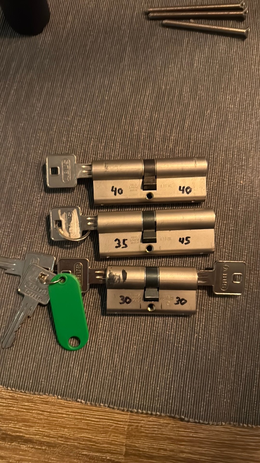 Abus Cilinderset 3x 6 sleutels, Ophalen of Verzenden, Gebruikt, Slot