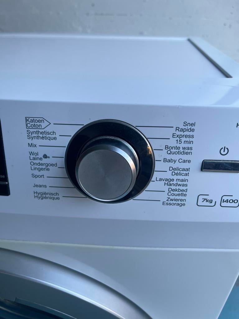 Haier Hattrick HW70-BP14636 Wasmachine - 7kg, 1400 toeren, Ophalen of Verzenden, Zo goed als nieuw, Voorlader, 85 tot 90 cm