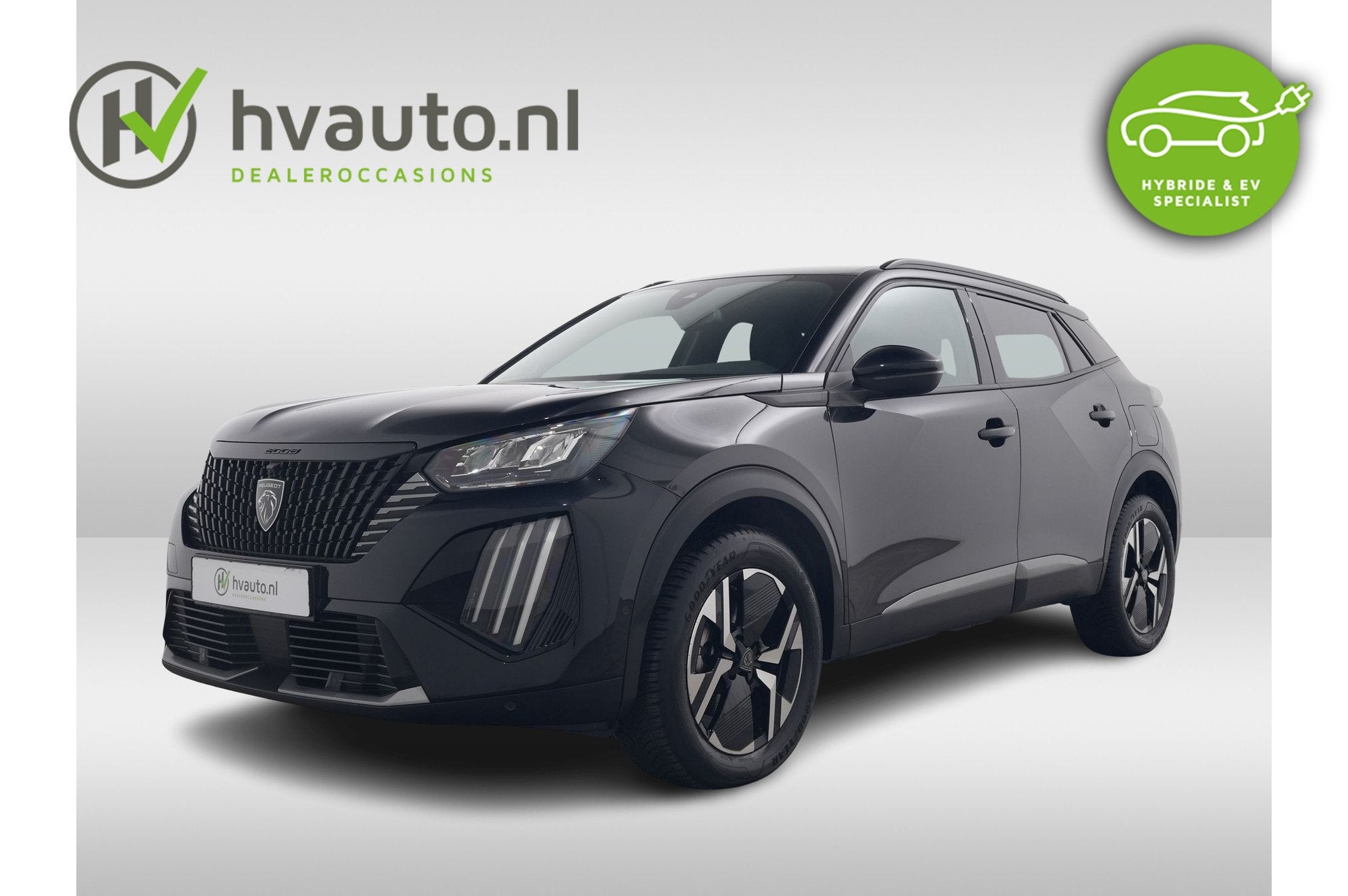 Peugeot 2008 1.2 HYBRID 145PK ALLURE E-DCS6 | Trekhaak | Nav, Auto's, Stof, Gebruikt, 1199 cc, Zwart