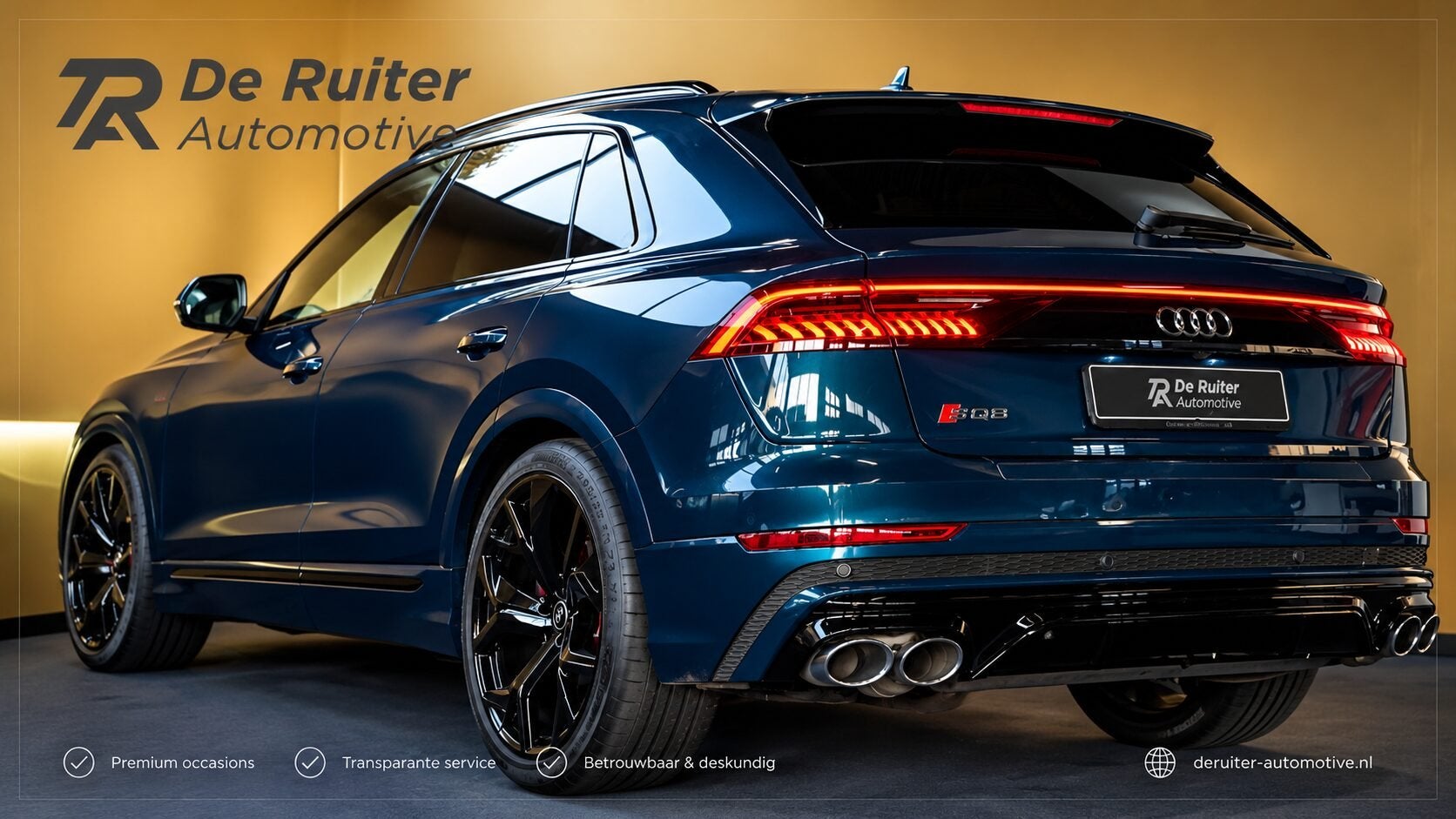 Audi SQ8 4.0 TDI SQ8 quattro | 435 PK | Audi Sport velgen |, 435 pk, Gebruikt, Blauw, Leder