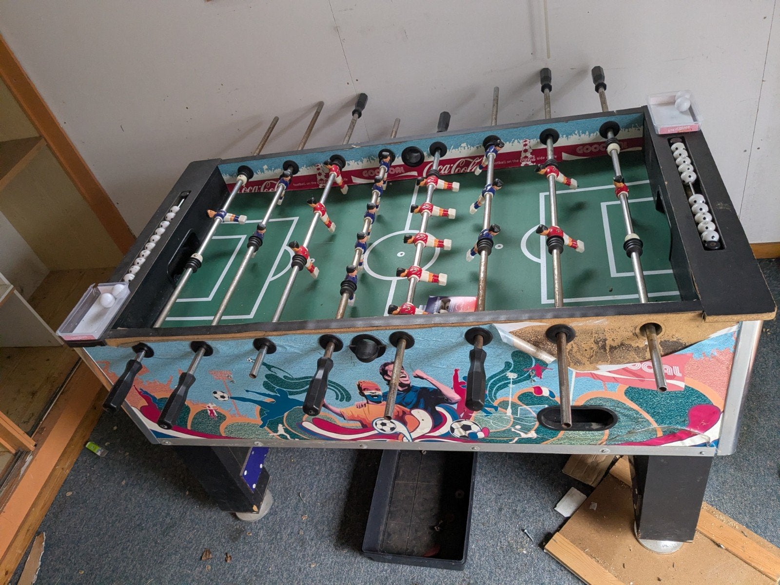 GRATIS tafelvoetbal tafel., Ophalen, Gebruikt
