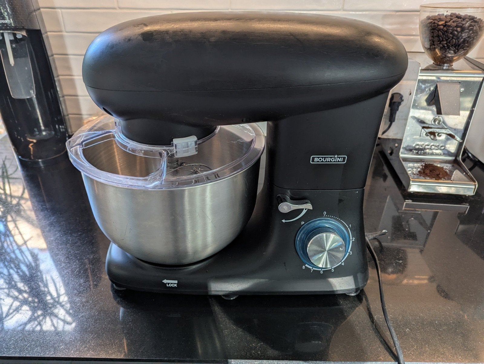 Bourgini Keukenmachine Zwart - Mixer met Accessoire, Ophalen, 4 liter of meer, Gebruikt, 3 snelheden of meer