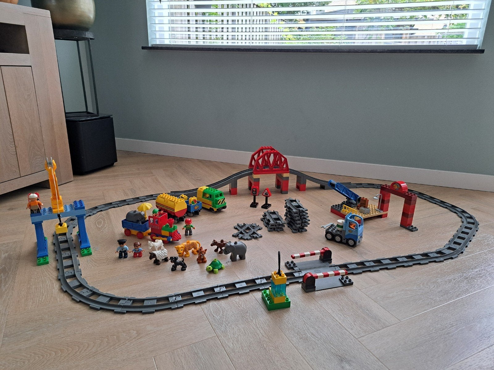 Grote Lego Duplo Treinset met Dieren en Figuren, Ophalen, Gebruikt, Overige thema's, Duplo