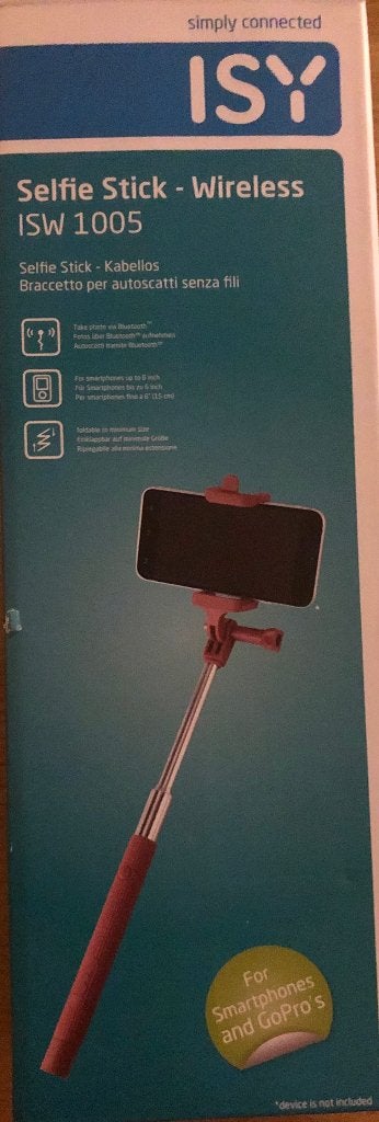 ISY Selfie Stick - Wireless ISW 1005 (Nieuwstaat), Ophalen of Verzenden, Zo goed als nieuw, Overige typen, Universeel