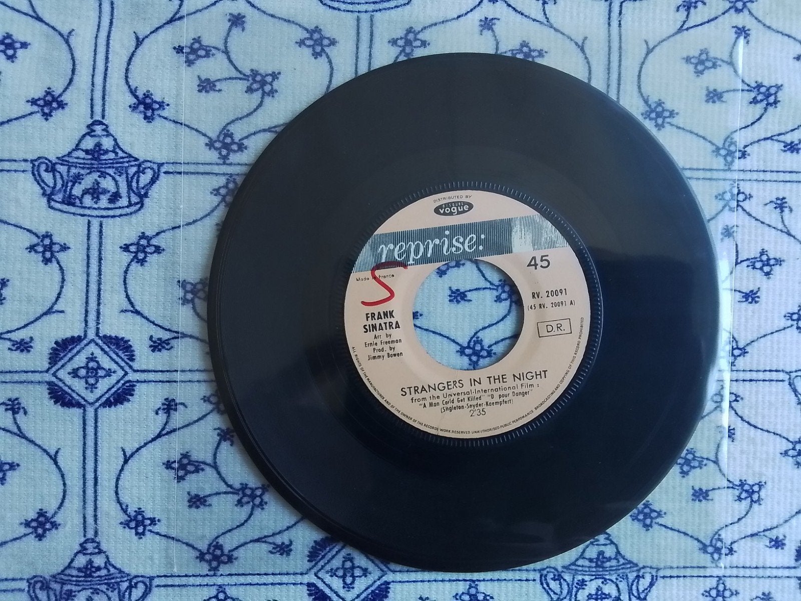 Frank sinatra            Strangers in the night, Cd's en Dvd's, Vinyl Singles, Ophalen of Verzenden, Zo goed als nieuw, 7 inch