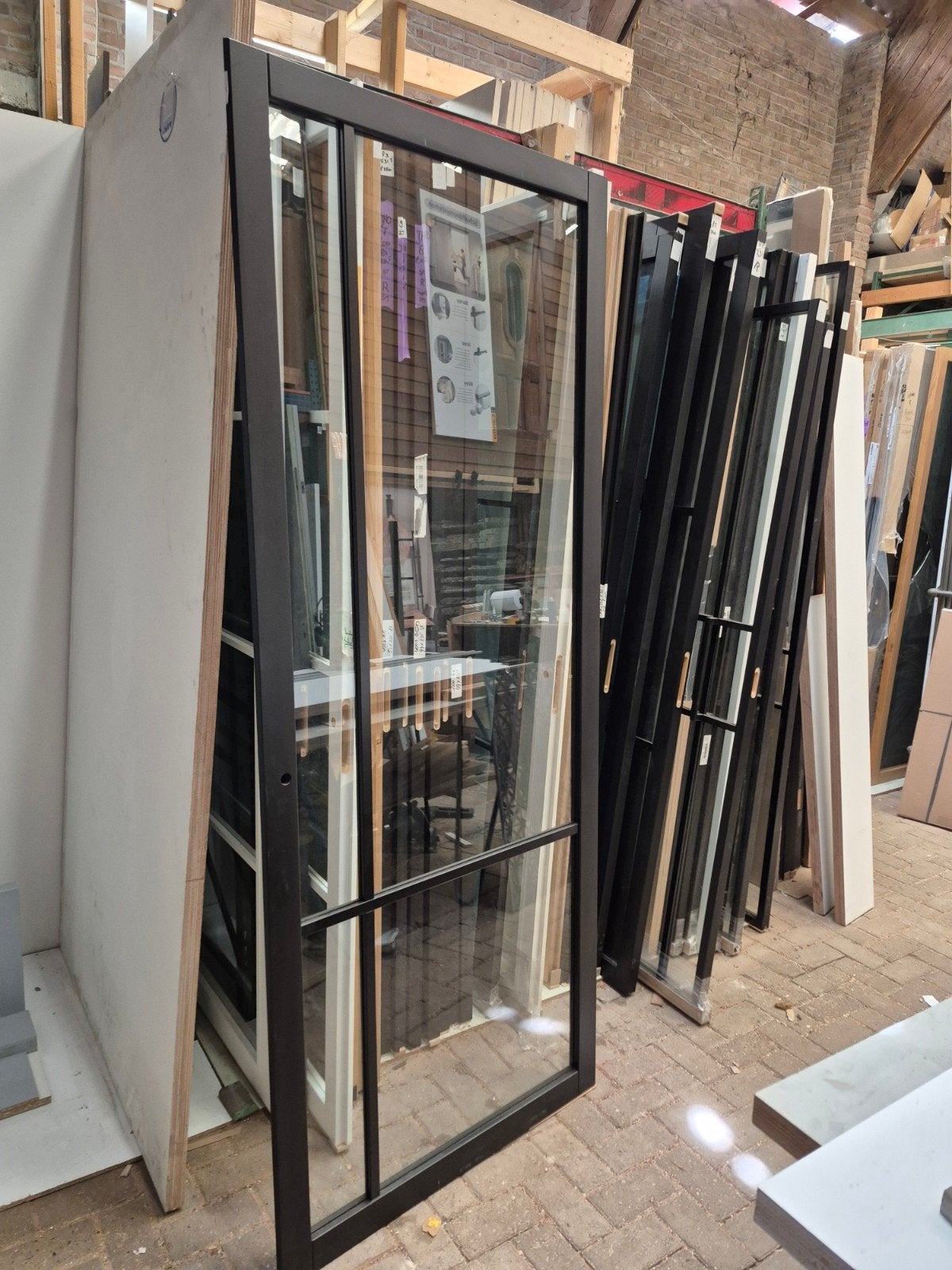 93x231,5cm binnendeur opdek R staallook zwart JHD10, 80 tot 100 cm, Binnendeur, Nieuw, Ophalen of Verzenden