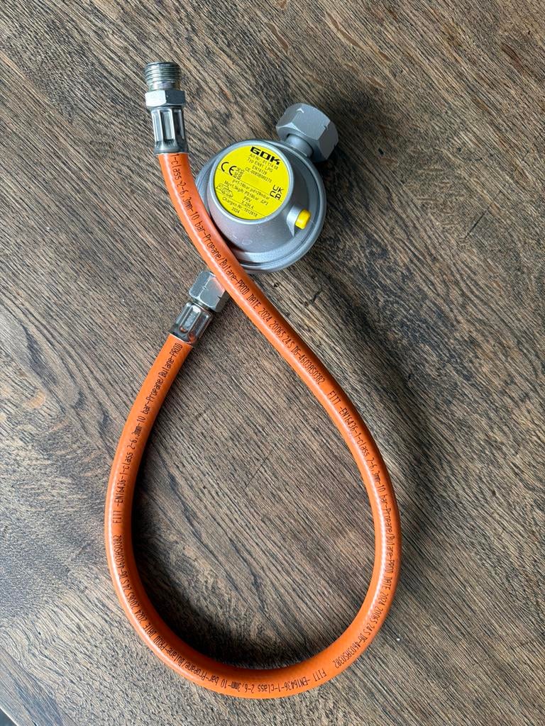 Gasdrukregelaar met slang - LPG, Propaan/Butaan, Ophalen of Verzenden, Nieuw
