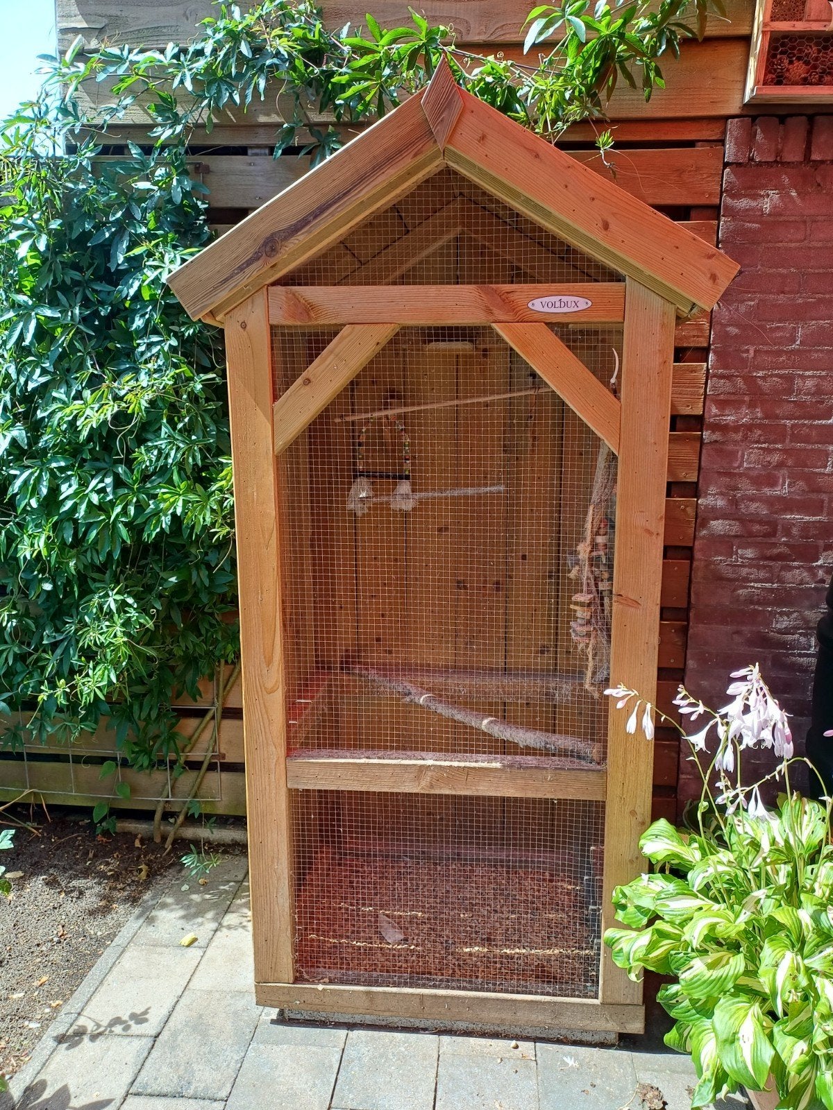 Vogelfoiere e, Ophalen of Verzenden, Gebruikt, Hout, Vogelkooi
