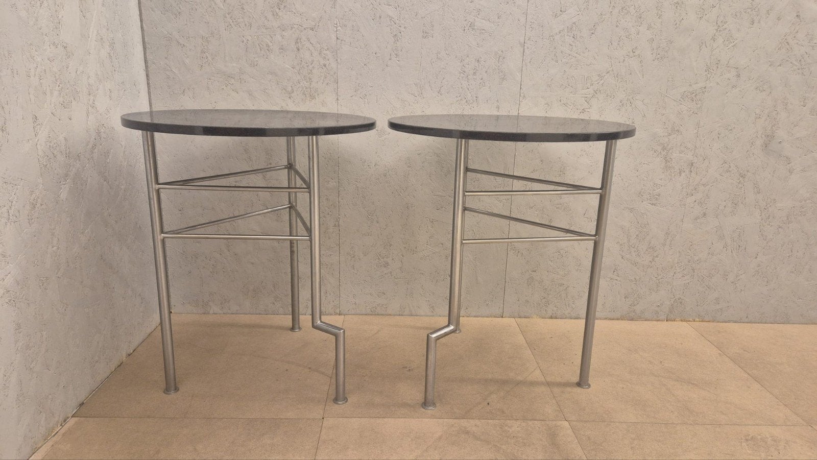 Gerard van den Berg Metaform tafels Jaren 80, Huis en Inrichting, Tafels | Salontafels, Ophalen, 50 – 75, Gebruikt, 50 tot 100 cm