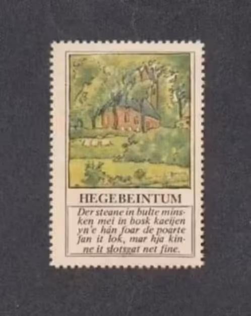 Verzamelplaatje Sluitzegel Hogebeintum Hegebeintum Friesland, Ophalen of Verzenden, Zo goed als nieuw