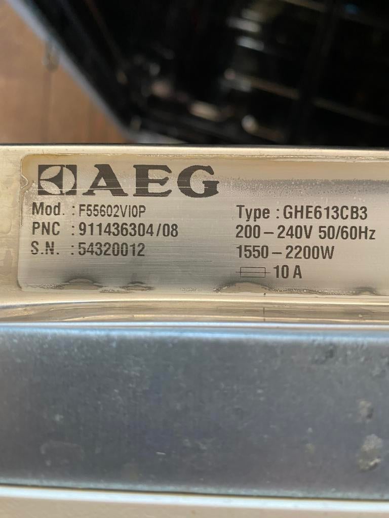 AEG F55602VI0P    Type GHE613CB3, Ophalen, Gebruikt, Inbouw, Minder dan 85 cm