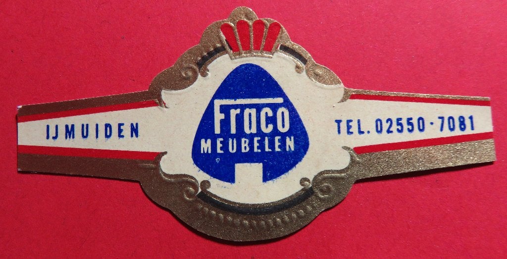 Abonné reclamebandje Fraco Meubelen sigarenbandje, Ophalen of Verzenden, Gebruikt, Sigarenbandjes