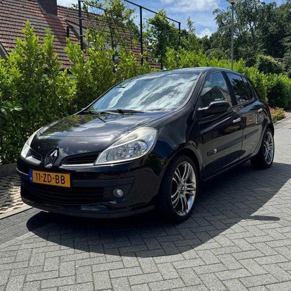 Renault Clio 1.2 16V TCE 5-DRS 2008 Zwart met nieuwe APK, Auto's, Voorwielaandrijving, 535 kg, 4 cilinders, 100 pk
